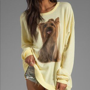 NWOT Wildfox Granny's Dog Barefoot Sweatshirt